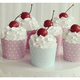 Cốc giấy cứng 5cm nướng bánh cupcake lốc 50c