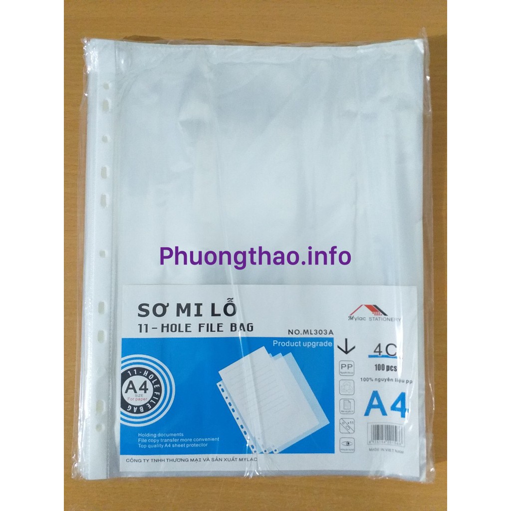 [Mã LIFEXANH03 giảm 10% đơn 500K] Túi Sơ mi lỗ, 11 lỗ xifu,4C,5C A4.