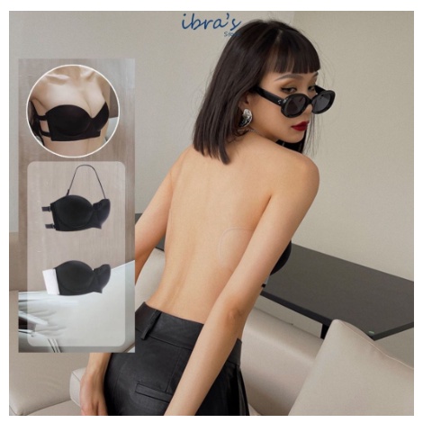 Áo Ngực Không Dây Hở Lưng_Áo Nâng Ngực đệm siêu đẩy Có Gọng Chống Tụt Tạo Khe_Dạng Bra Quây êm
