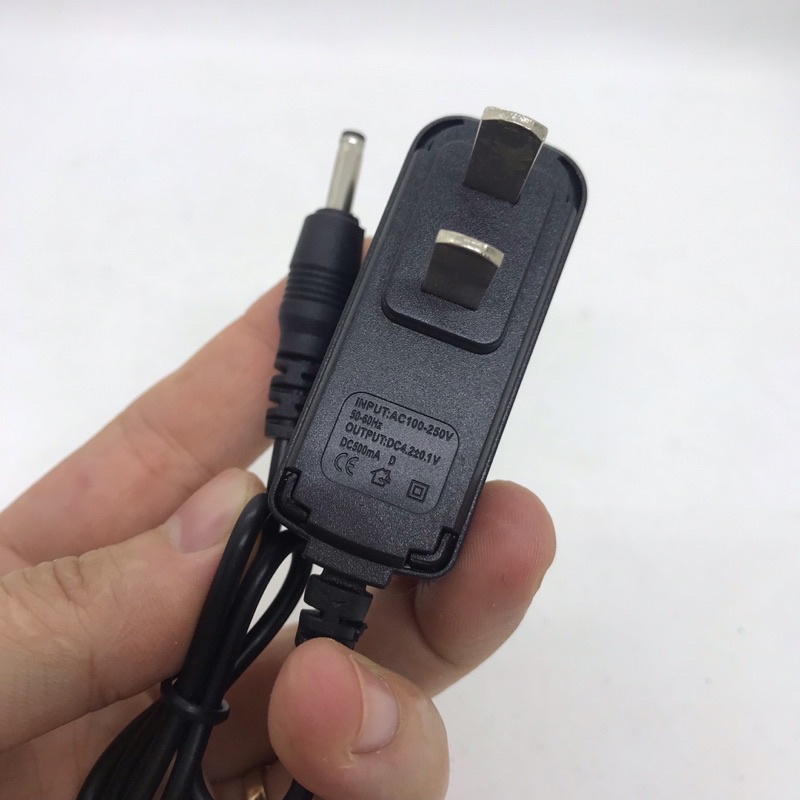 Cục Sạc Một Chân Nhỏ Adapter 4V2 chuyên dùng sạc Đèn Pin, đèn pin đội đầu, bóng đèn tích điện...