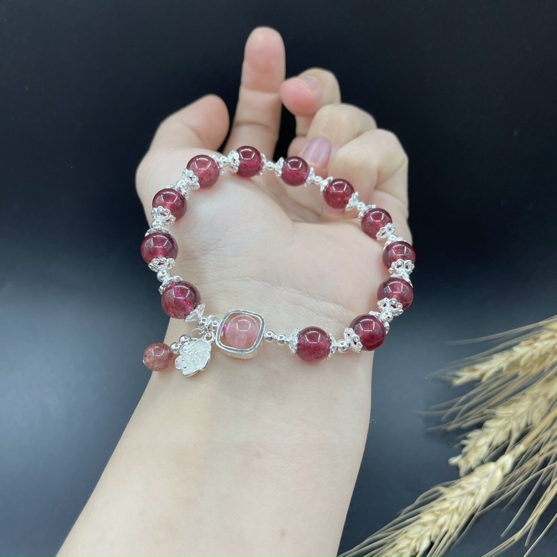Vòng Tay Đá phong thủy phối Chram Bạc 925