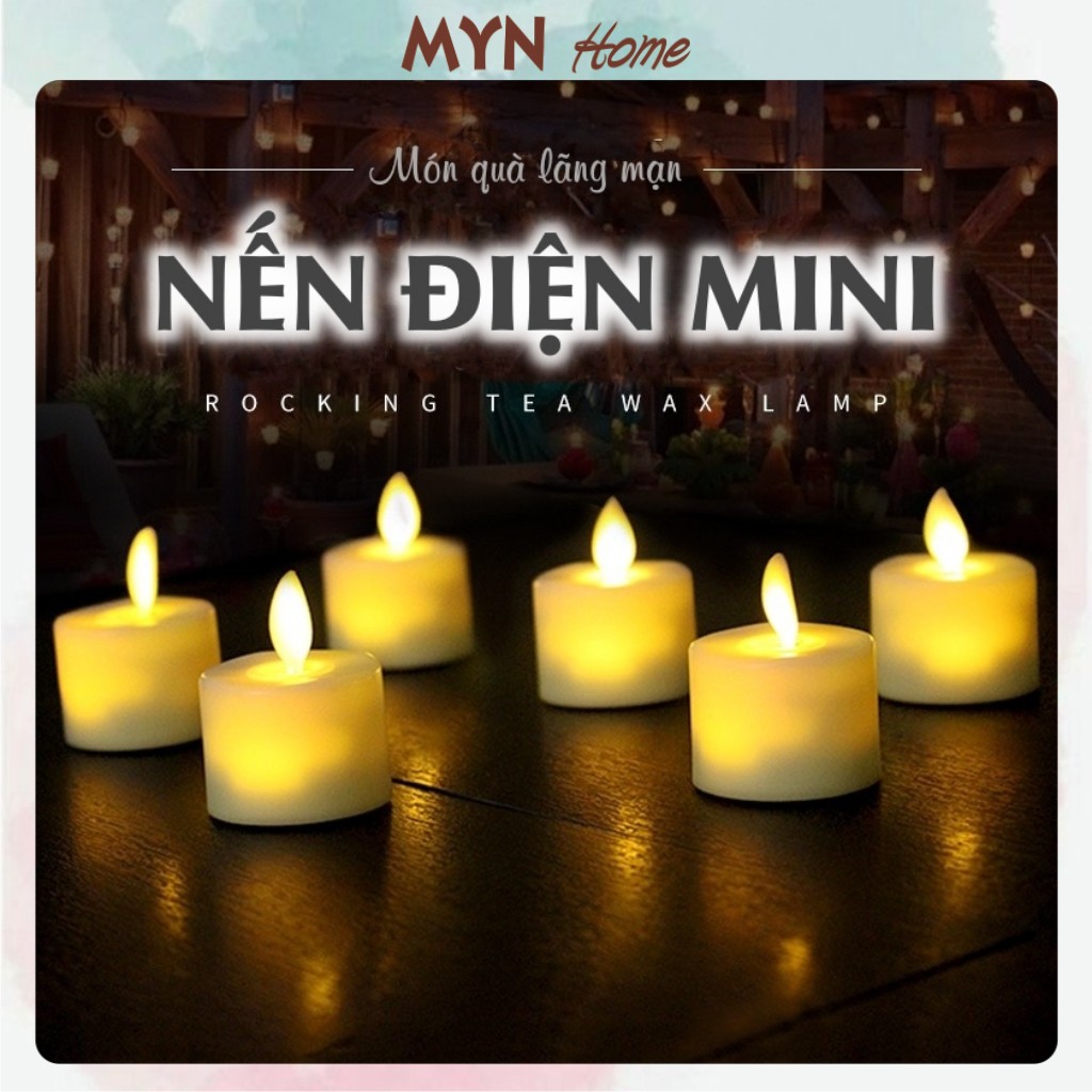 Nến điện tử LED mini decor, trang trí nhà cửa, giáng sinh MYN Home (có kèm sẵn pin)
