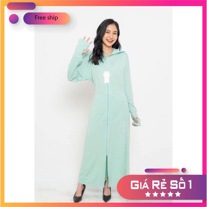 ÁO CHỐNG NẮNG DÁNG DÀI🔆‼️{GIÁ SẬP SÀN-1 ĐỔI 1} 🔆‼️Áo chống nắng dáng dài tiện lợi, co giãn 4 chiều, mềm mại cho chị em.