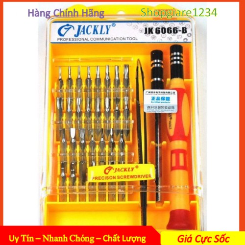 Bộ Tua Vít Đa Năng 32 Đầu Jackly Jk6066B - Có Nam Châm (Hàng Chính Hãng)