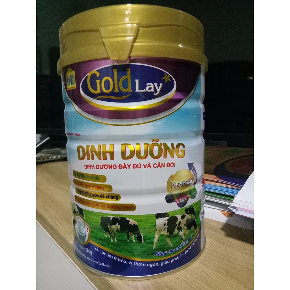 Sữa Goldlay  Dinh dưỡng đầy đủ và cân đối cho mọi lứa tuổi lon 900g