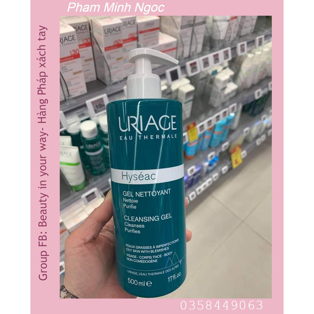 Sữa rửa mặt Uriage Hyseac size 500ml