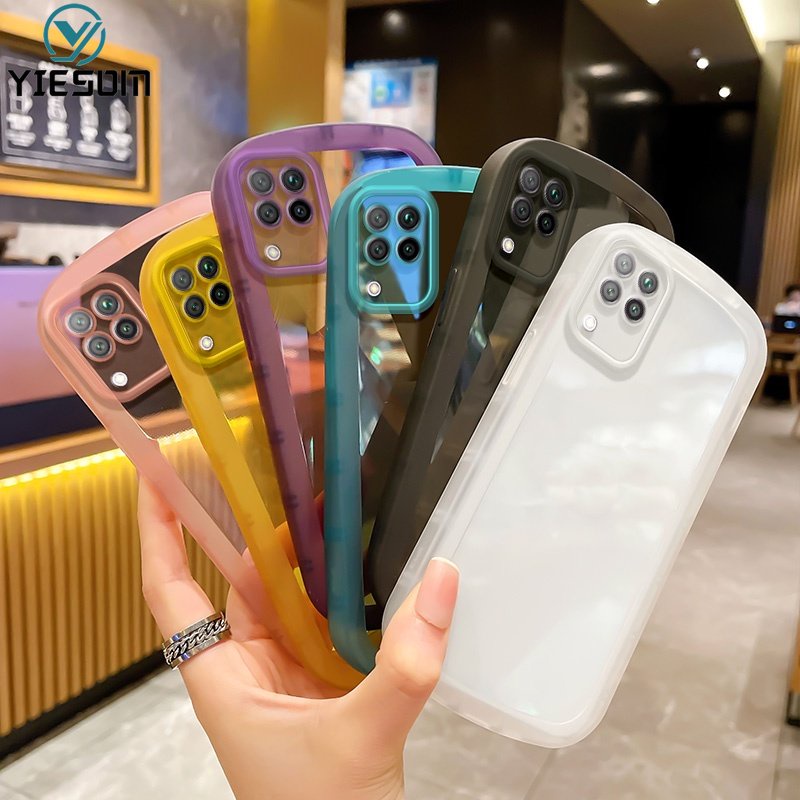 Ốp Điện Thoại Silicon Mềm Trong Suốt Chống Sốc Hình Tròn Cho Samsung Galaxy A12 A11 A32 A52 A72 4G 5G A03S A03 A02S