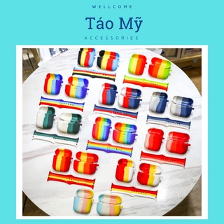 Ốp Airpods Silicone phối 4 màu đặc sắc cá tính mới lạ mẫu mới 2020 dành cho Airpods 1/2/Pro