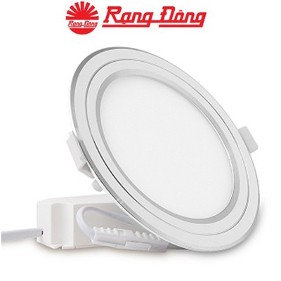 Đèn LED Panel tròn mỏng đổi màu 7W Rạng Đông PT05 ĐM 90/7W, Viền mạ bạc tinh tế