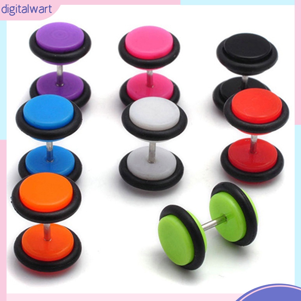 Cặp khuyên tai hình dáng cục tạ nhiều màu sắc dễ thương cá tính dành cho nam và nữ