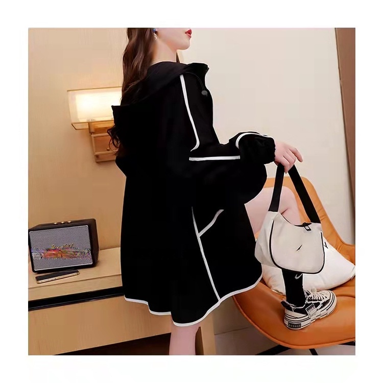 Áo Khoác Hoodie Tay Dài Dáng Rộng Chống Tia UV Thời Trang Mùa Hè Cho Nữ