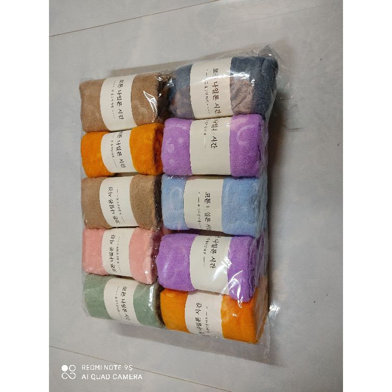 10 chiếc khăn mặt Hàn Quốc đủ màu