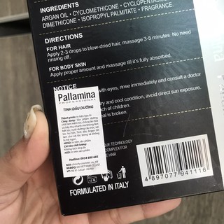 [PALLAMINA_CHÍNH HÃNG] Tinh dầu dưỡng tóc PALLAMINA Collagen Keratin Complex 60ml