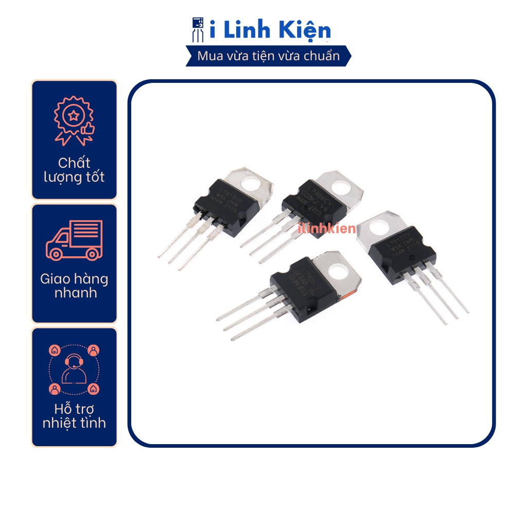 Ic nguồn 7905/7908/7909/7912/7915/7918/7924 TO-92 loại tốt.