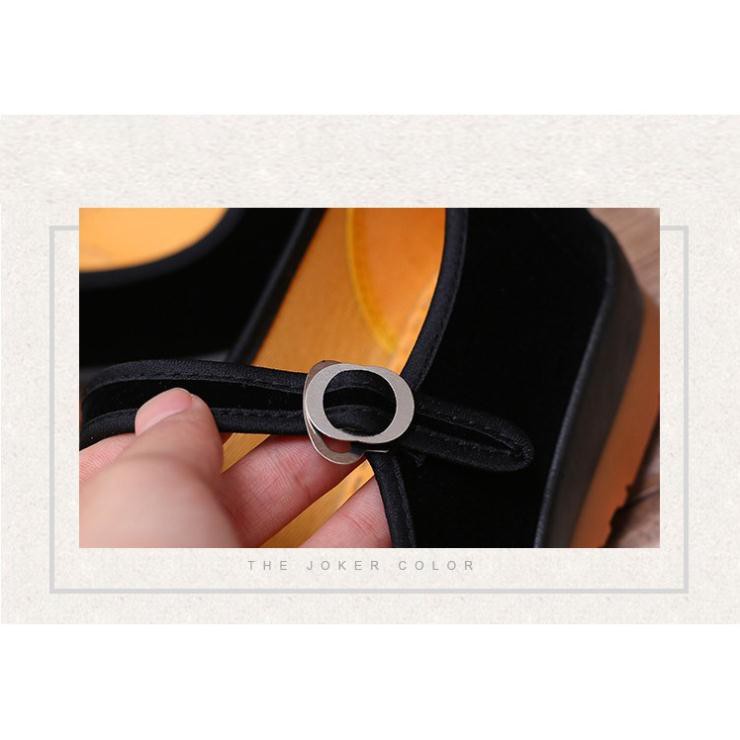 Giày vải, giày khiêu vũ dancer đế 3cm, chất nhung đế kếp cực êm, chống trượt - Đi làm, thể dục, khiêu vũ - HKM003