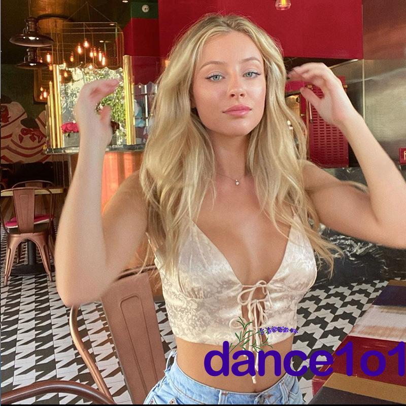 Áo Lửng Hai Dây In Họa Tiết Hoa Quyến Rũ Dành Cho Nữ