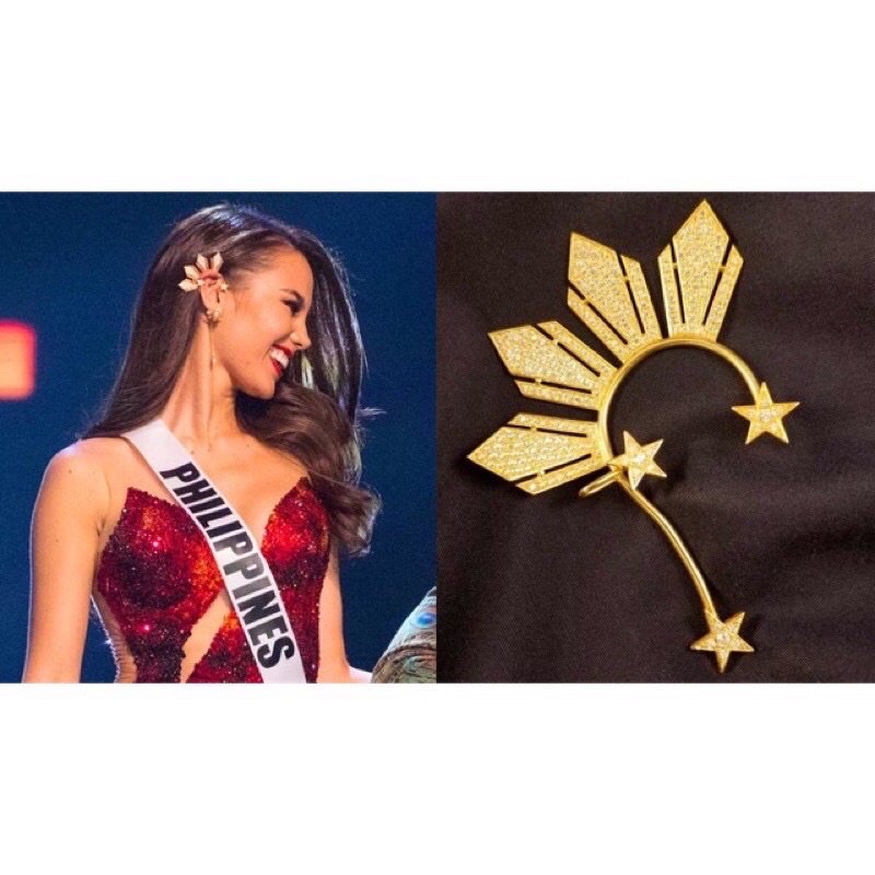 Khuyên tai ấn tượng Miss Universe 2018 Catriona Gray
