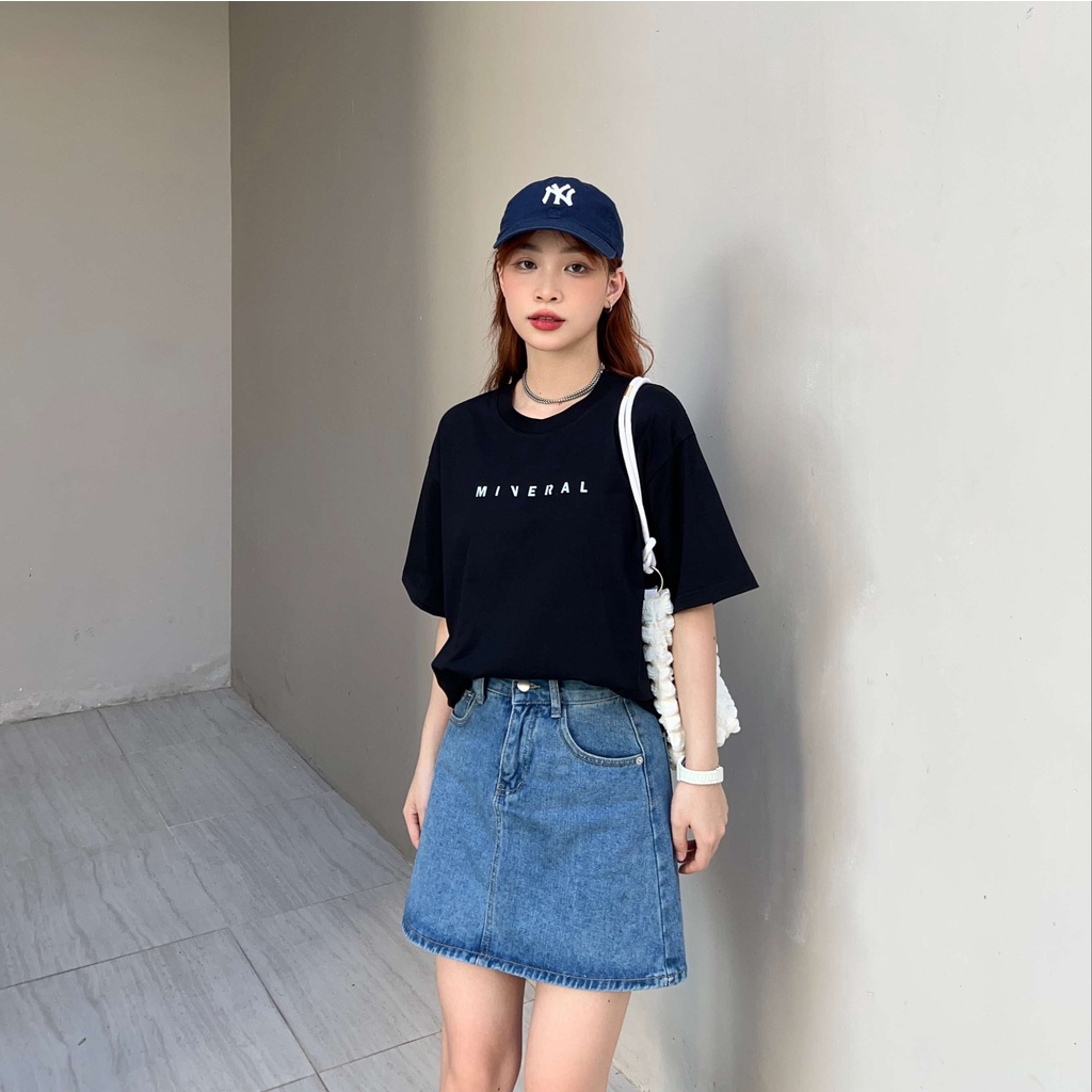 Áo Thun Tay Lỡ Nam Nữ Form Rộng YANDO OUTFITS MINERAL CJK03 Cotton 4 Chiều