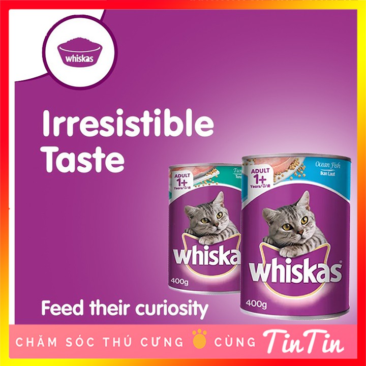 Pate Whiskas Cho Mèo Trưởng Thành Dạng Lon 400g Giá Rẻ #Tintin Pet Store