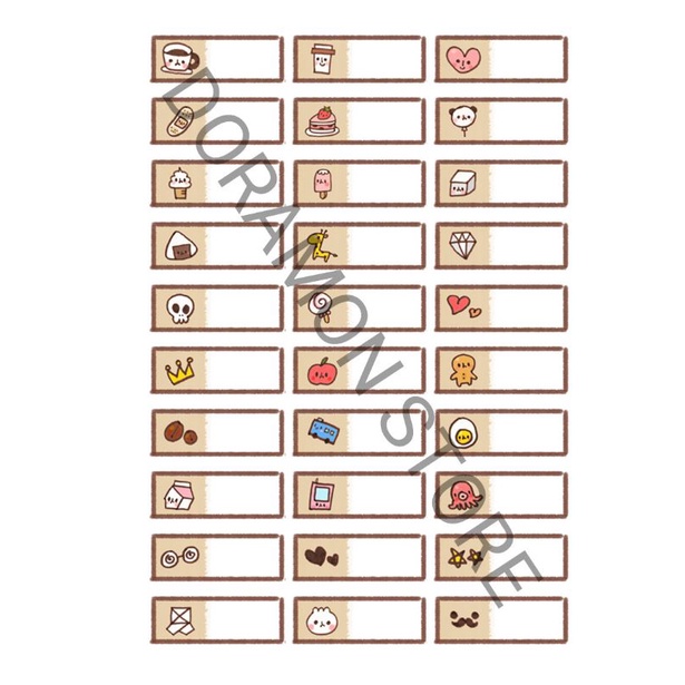 Sticker tem ghi tên dán trang trí laptop, máy tính bỏ túi, vali, điện thoại, hộp bút