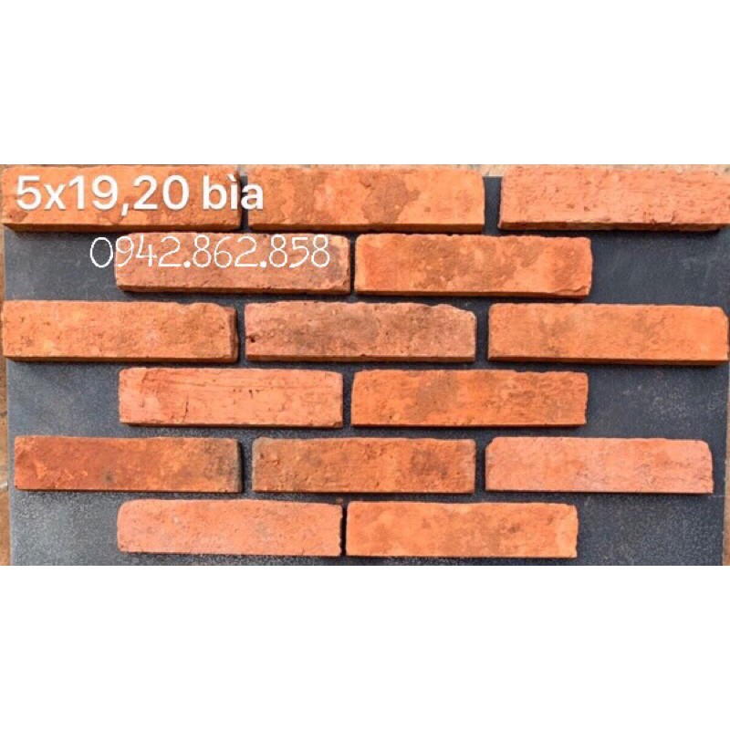 GẠCH CỔ TỰ NHIÊN ỐP TƯỜNG ĐỎ TƯƠI HOPU-520 (CHUẨN GẠCH CỔ)
