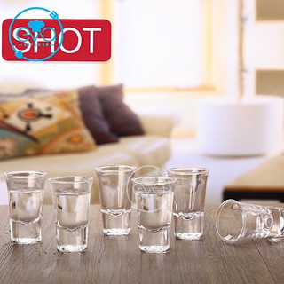 Bộ 6 Ly Ruou Shot Thuỷ Tinh Đế Dày 35 Ml RS35