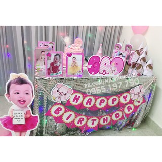Bộ dây cờ 13 cờ và 2 hình chú heo
