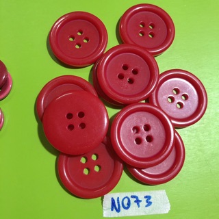 Combo nút áo đỏ trơn N070-N073 (phụ kiện may vá, trang trí quần áo,Handmade,DIY)