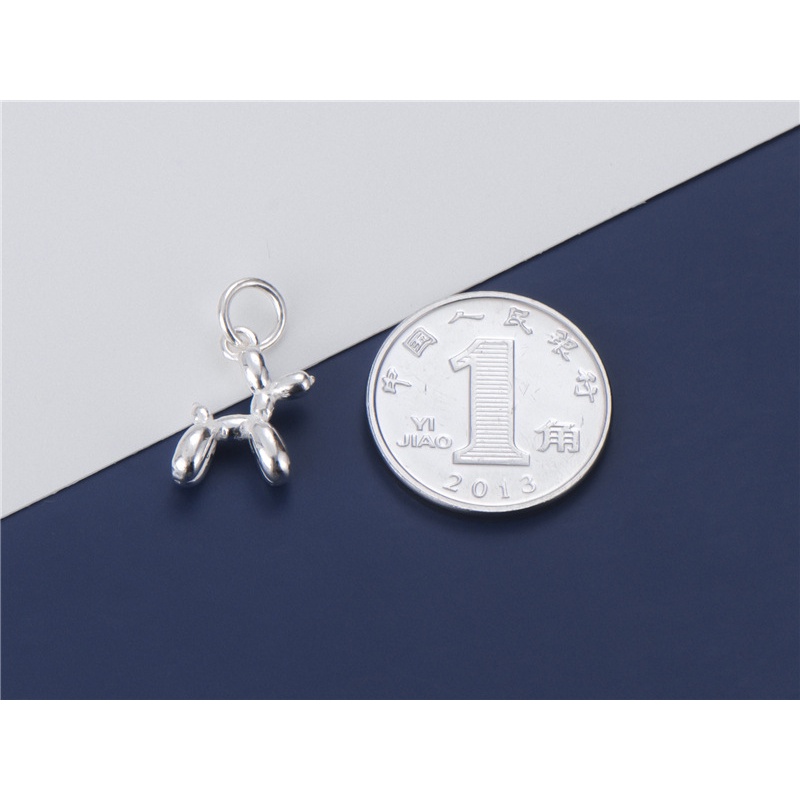 Mặt Dây Chuyền Bạc S925 Hình Chú Chó Và Bong Bóng Xinh Xắn Thời Trang