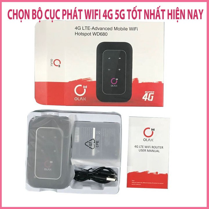 Phát wifi LTE 4G Olax Wd680 Đa Mạng BF-01B- chất lượng Châu Âu Hỗ Trợ Nhiều Thiết Bị | BigBuy360 - bigbuy360.vn