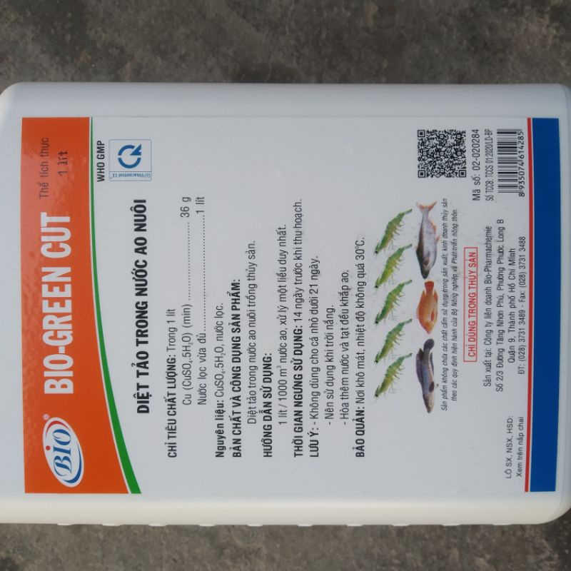 Thuốc diệt tảo trong nước BIO GREEN an toàn cho cá