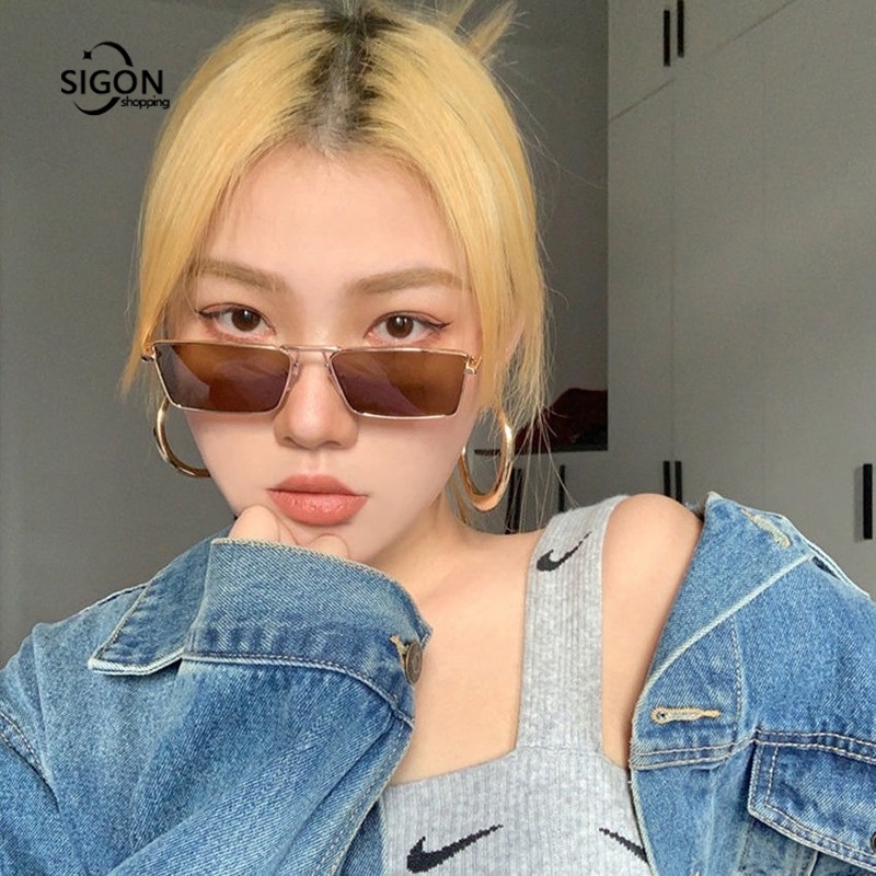 Kính Mát Gọng Chữ Nhật Chống Tia Uv400 Thời Trang Dành Cho Các Cặp Đôi