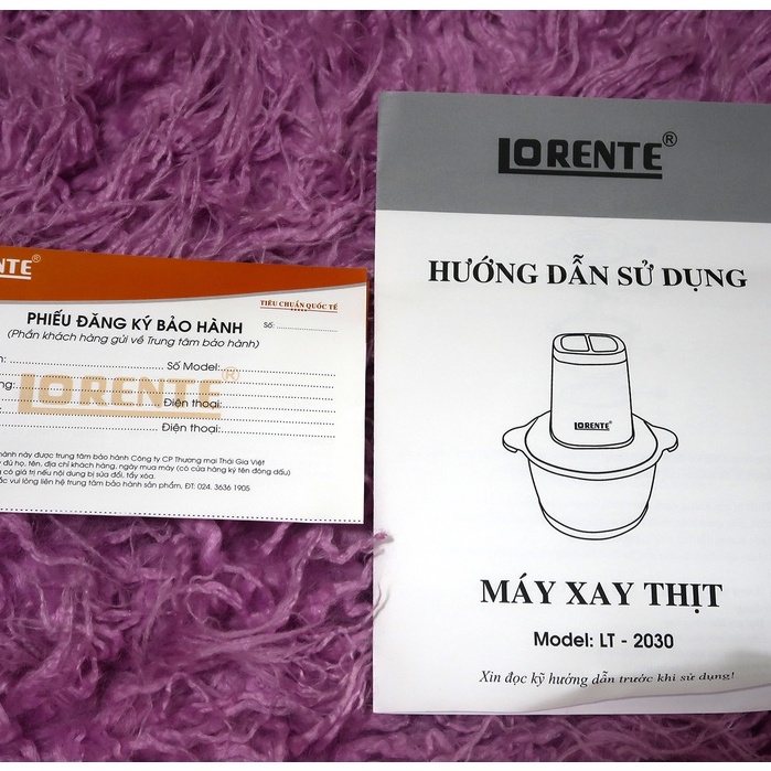 Máy xay thịt Lorente LT-2600S cối inox 304 dung tích 1.8L công suất 300W - Chính hãng BH 12 tháng