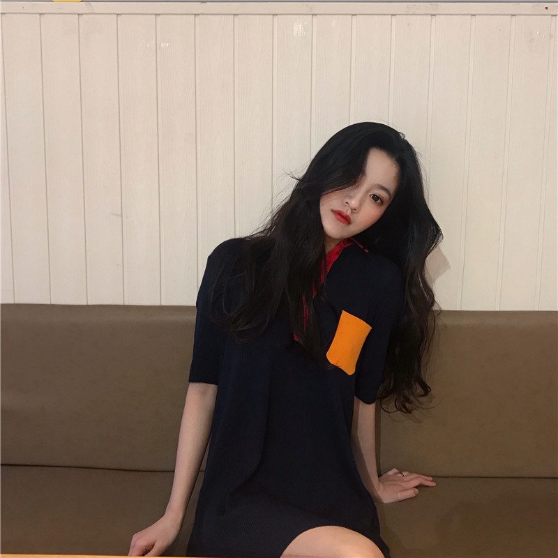 Đầm len suông ngắn tay phong cách Hàn Quốc trẻ trung dành cho nữ