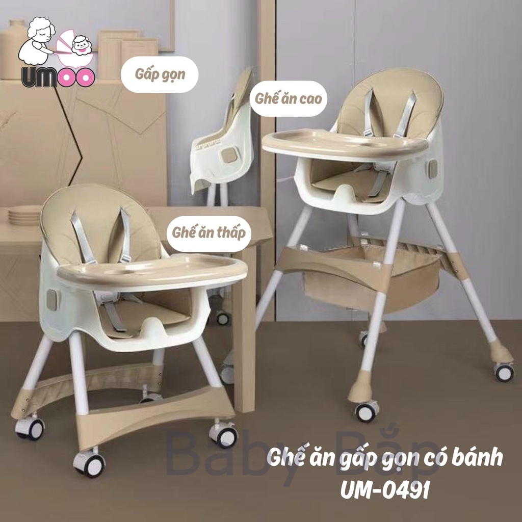 Ghế Ăn Gấp Gọn Có Bánh UM-0491 UMOO