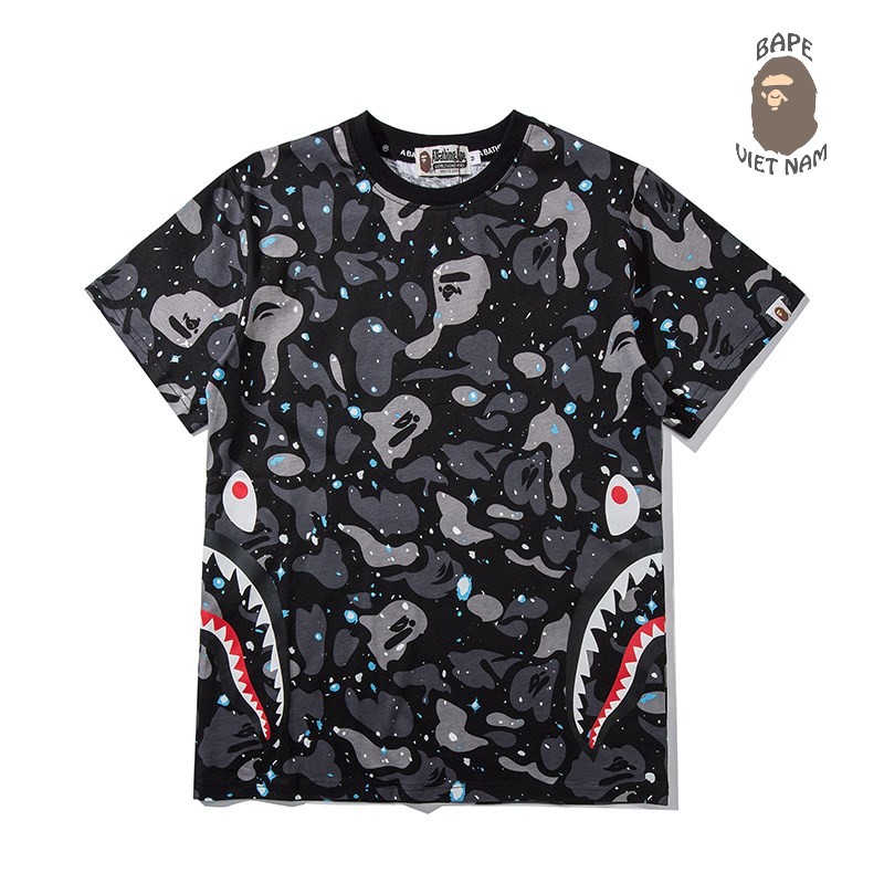 [Ảnh thật + FREESHIP] Tee Bape Galaxy Doublue Shark , Áo thun Bape Cá mập Áo phông Bape Cá Ngáo | BigBuy360 - bigbuy360.vn