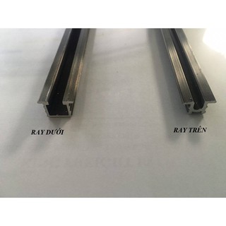 RAY CỬA LÙA NHÔM (1 BỘ RAY) ray lùa cho tủ quần áo, vách ngăn