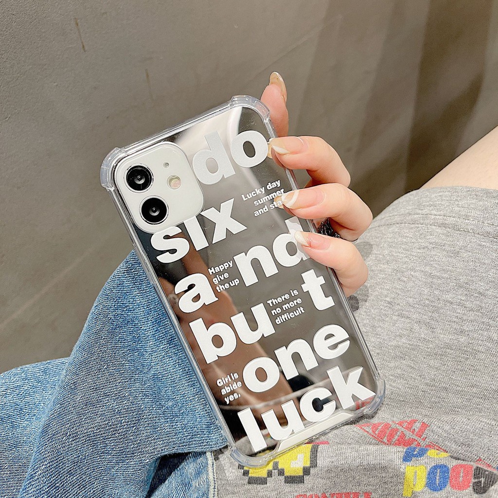 Ốp Điện Thoại Silicon TPU Mềm Trong Suốt Có Gương iPhone 14 MAX 13 PRO 12 MINI 11 XR 6S XSMAX 7 8 PLUS SE2020 X 6PLUS XS prime