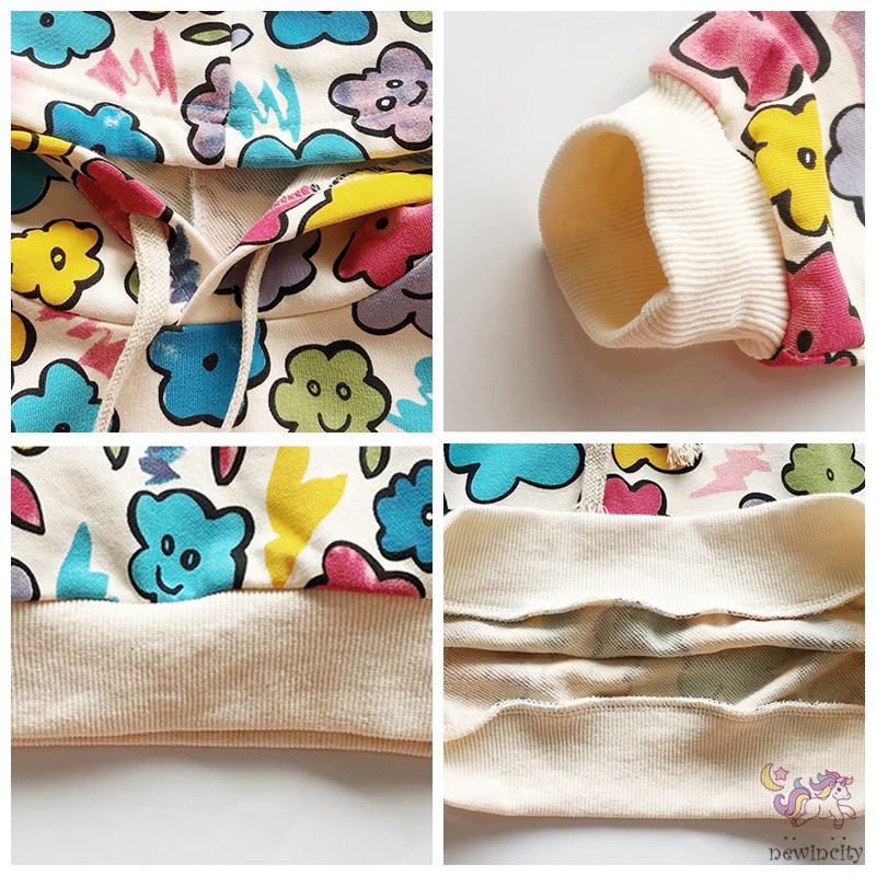 Áo Hoodie Họa Tiết Hoa Dễ Thương Phong Cách Hàn Quốc Cho Nữ