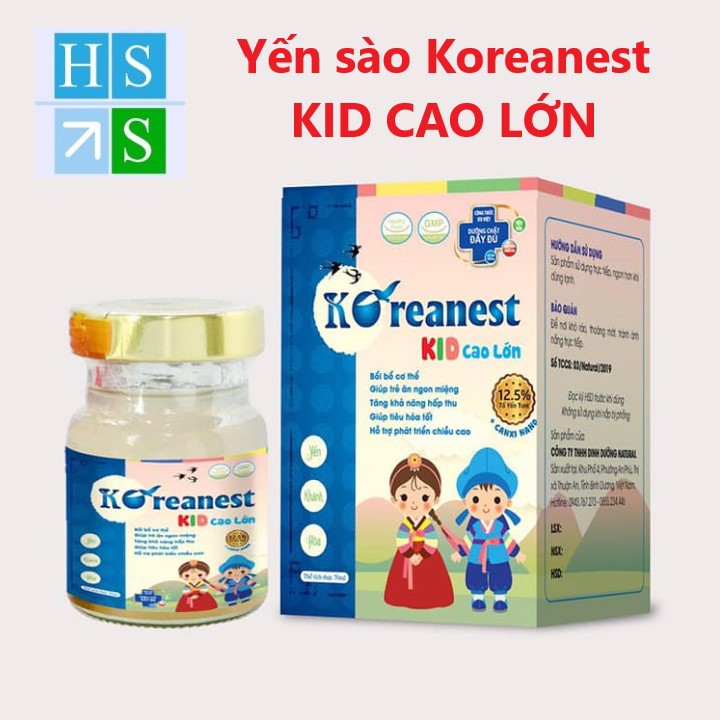 Nước yến sào Koreanest (Xách 06 lọ 70ml) - Lựa chọn ( KID , DINH DƯỠNG , KID CAO LỚN)