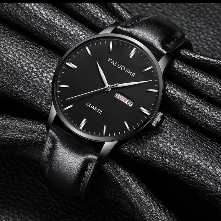 (KỊCH SÀN) Đồng Hồ Nam 2 Lịch KALUOSHA JAPAN Đẳng Cấp DOanh Nhân Dây Da Cao Cấp_Full Box | BigBuy360 - bigbuy360.vn