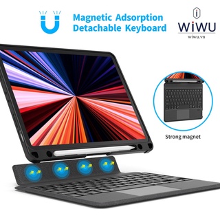 Bao da bàn phím kèm trackpad cho ipad pro 2020 / 2021 , ipad air 4 10.9 , ipad m1 2022 chính hãng wiwu mag touch ipad