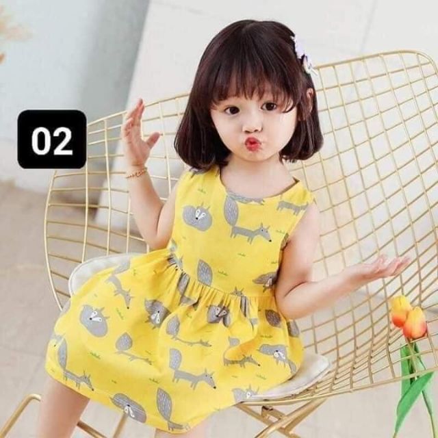 Combo quần áo bé, váy hoa bộ đũi