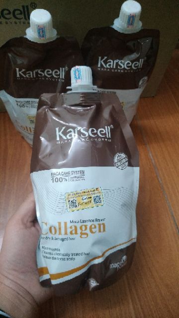 KEM HẤP TÓC KARSEELL MACA COLLAGEN CHÍNH HÃNG SIÊU MƯỢT 500ML9