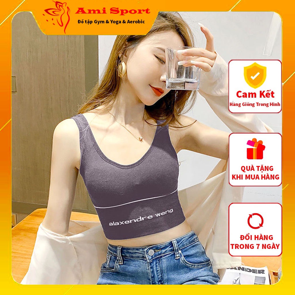 Áo bra thể thao tập gym, yoga, zumba co giãn thấm hút mồ hôi Free Size A03