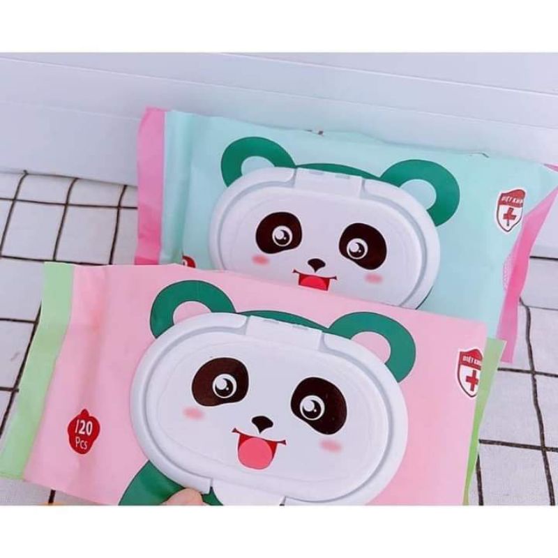 GÓI 120 TỜ KHĂN GIẤY ƯỚT KHÔNG MÙI HÌNH GẤU DỄ THƯƠNG