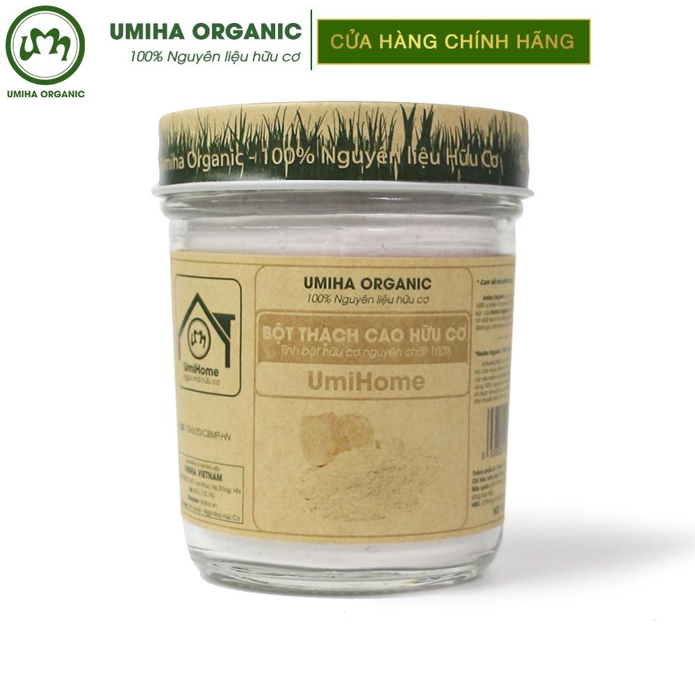 Bột Thạch Cao Nguyên Chất Umiha Organic 135g Đắp Mặt Nạ Trắng Da, Loại Bỏ Mụn Giảm Nhờn Hiệu Quả