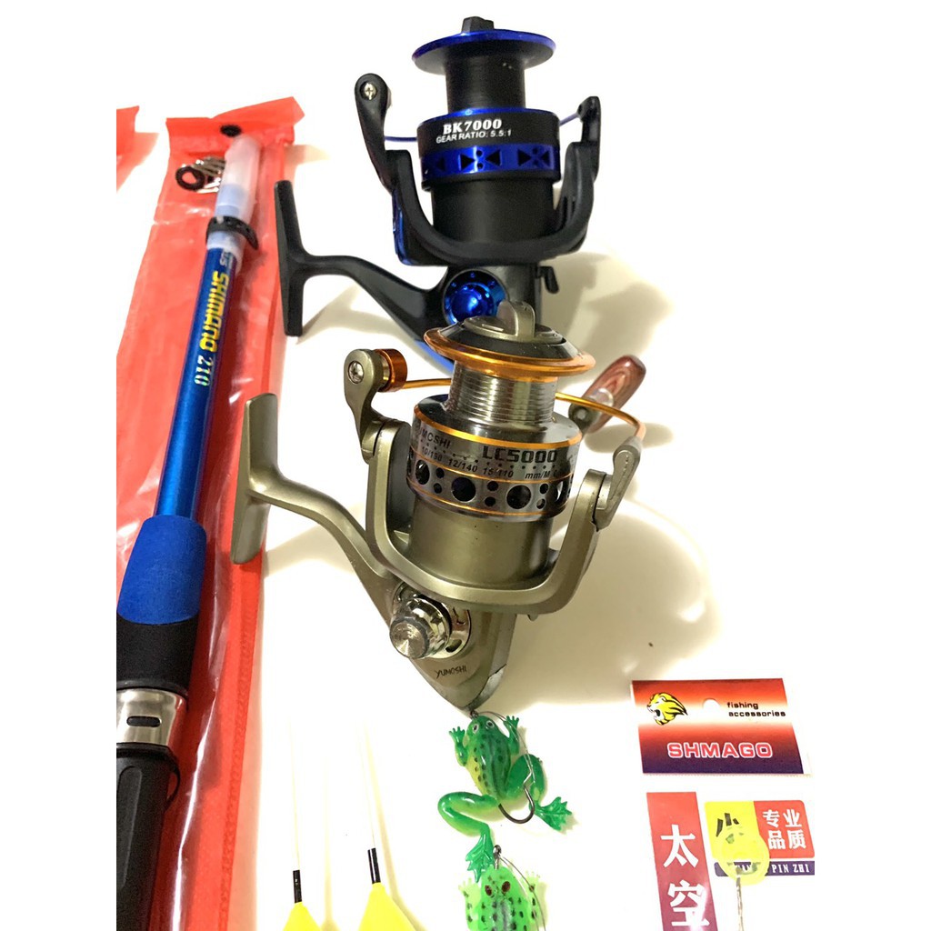 COMBO CẦN CÂU CÁ 2 CẦN 2 MÁY KIM LOẠI KÈM ĐỦ PHỤ KIỆN NHƯ ẢNH ( MUA 3 BỘ TẶNG NGAY TÚI ĐỰNG COMBO DÀI 1M) TẢI CÁ 8-15KG