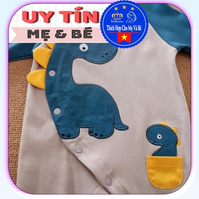 BodySuit giáng sinh noel cho bé,áo liền quần kiểu khủng long tay áo xanh dương nhạt đáng yêu,ngộ nghĩnh(2195),Aiueo Nhật
