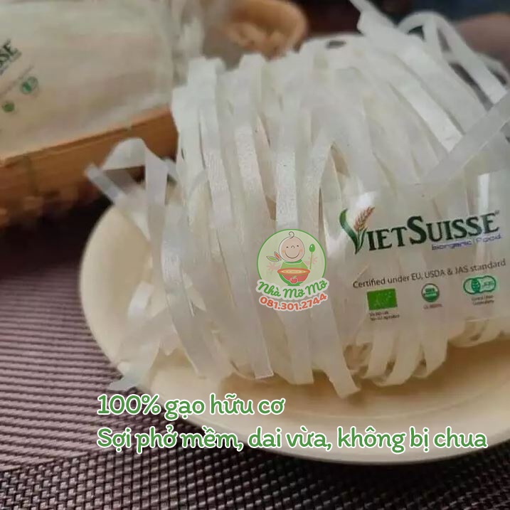 Phở Gạo Ăn Liền Hữu Cơ Vietsuisse Cho Bé Ăn Dặm - Nhà Mỡ Mỡ